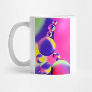 Colorful close up of oil drops in water Mug